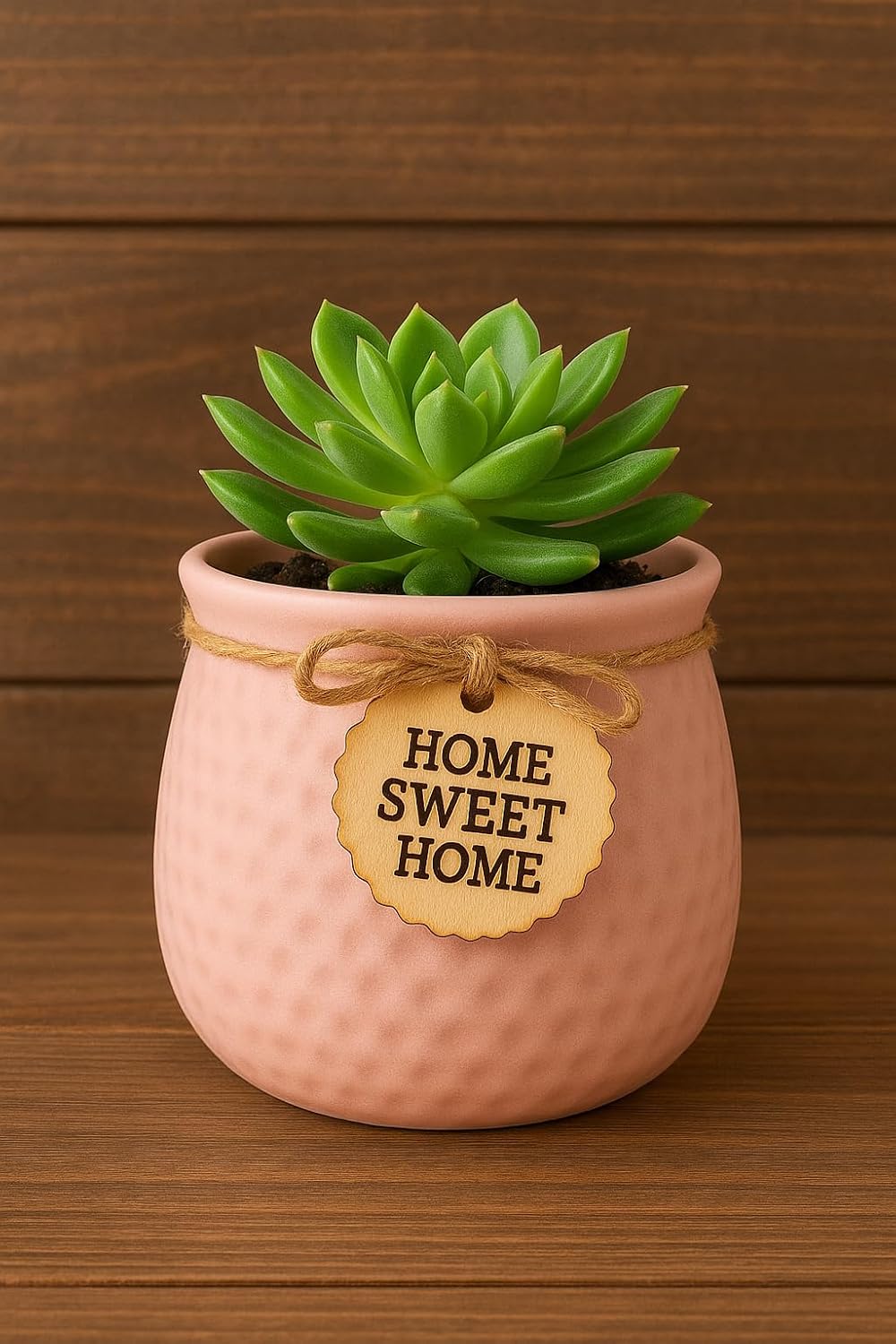 Succulent Planter with Home Sweet Home Tag