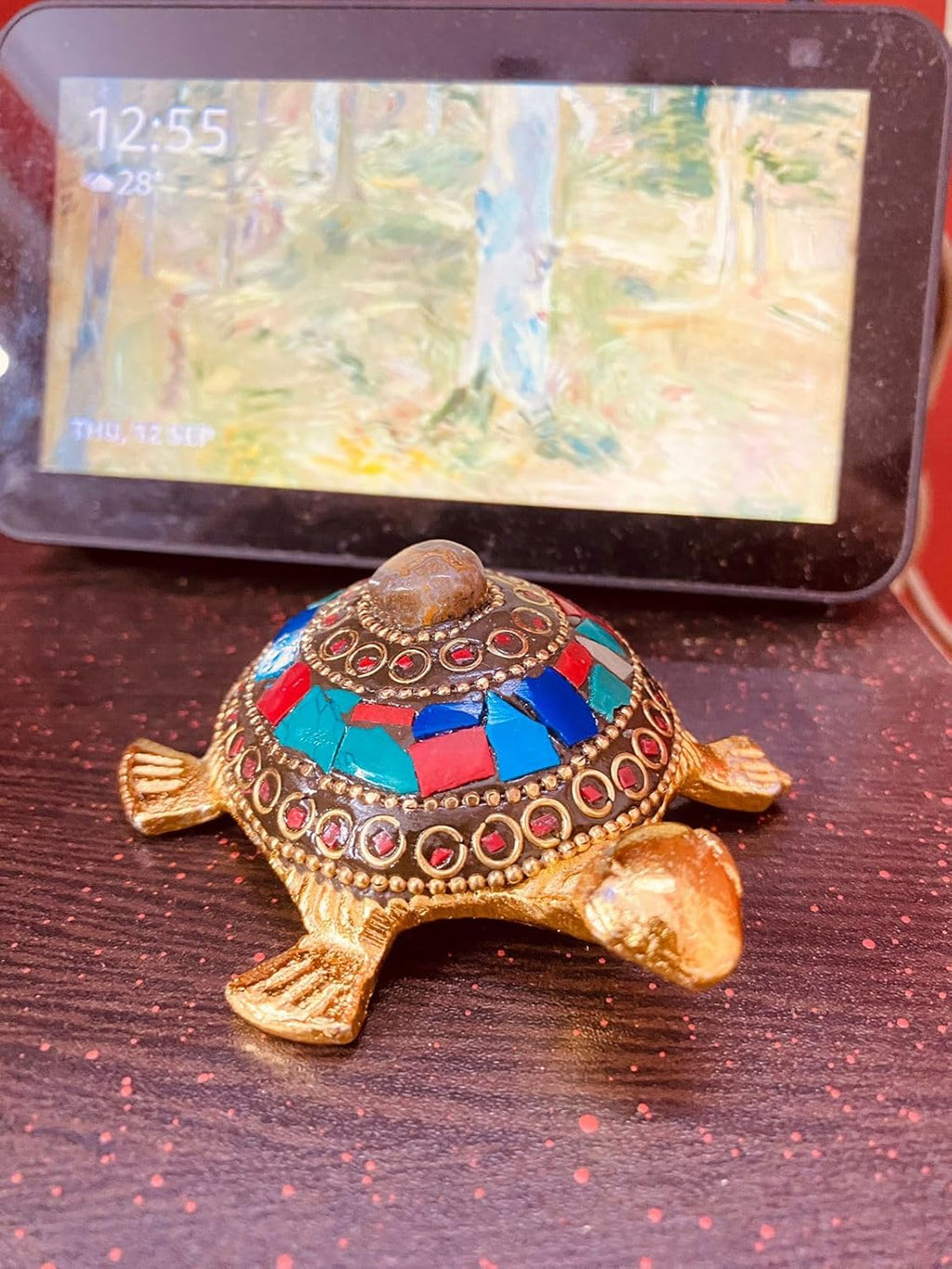 Manifested Decor Turtle, Good Luck for Home, Feng Shui Tortoise, Showpiece for Good Luck, Turtle Vastu Gift for Career and Luck, Home Decoration (Brown)