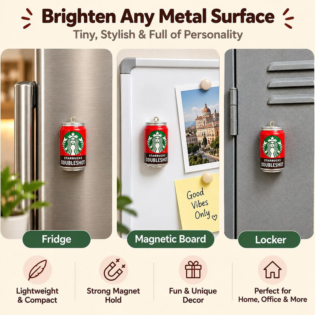 Cute Doubleshot Can Shaped Refrigerator Magnet – view 5