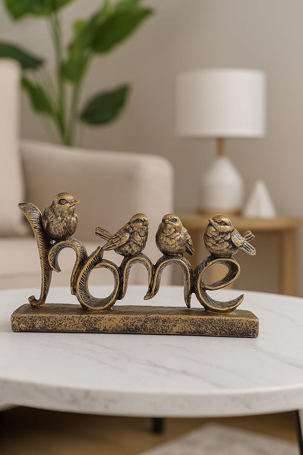 Home Birds Sculpture, Gold Finish – view 2