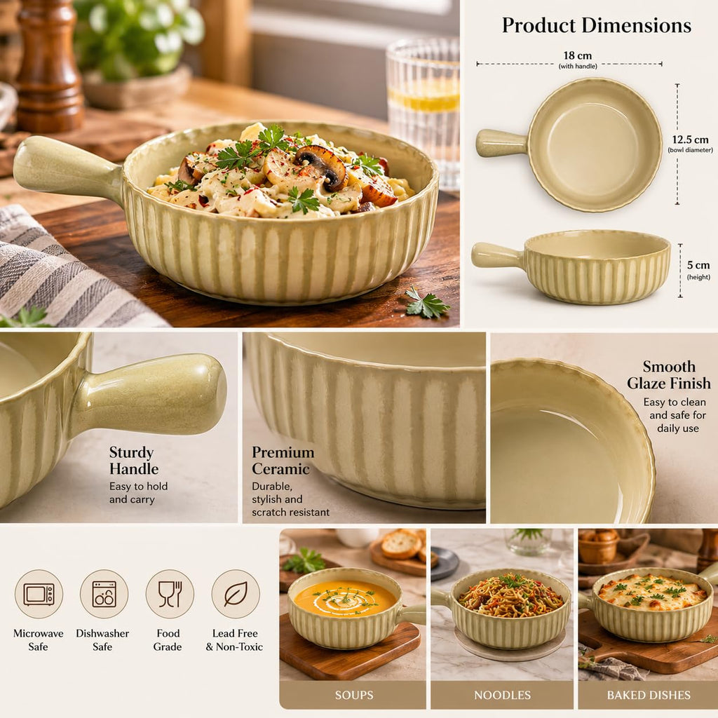 Ceramic Serving Bowl with Handle, 12.5 cm – view 3