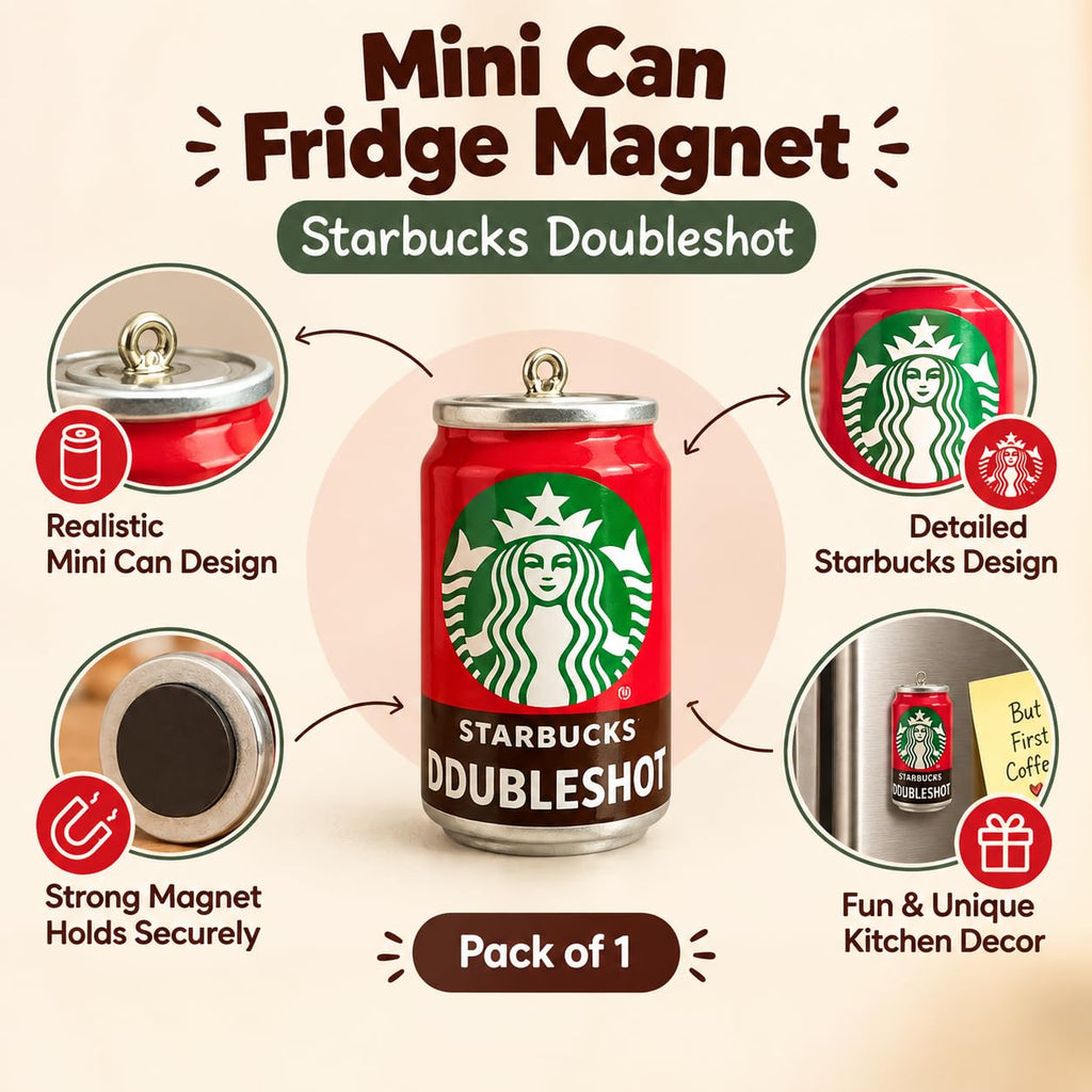 Cute Doubleshot Can Shaped Refrigerator Magnet – view 3
