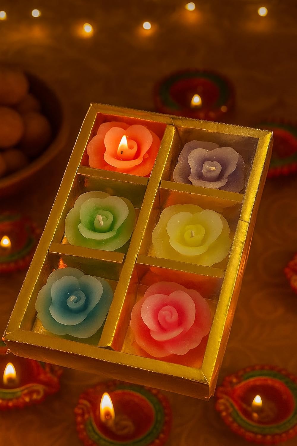 Decorative Rose Shaped Floating Candles