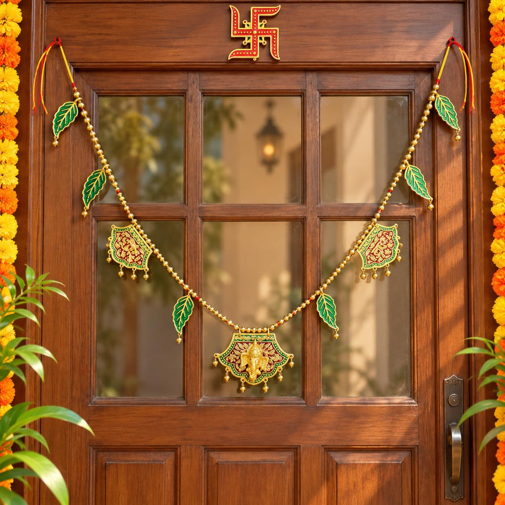 Ganesha Door Toran Bandhanwar with Beads – view 3