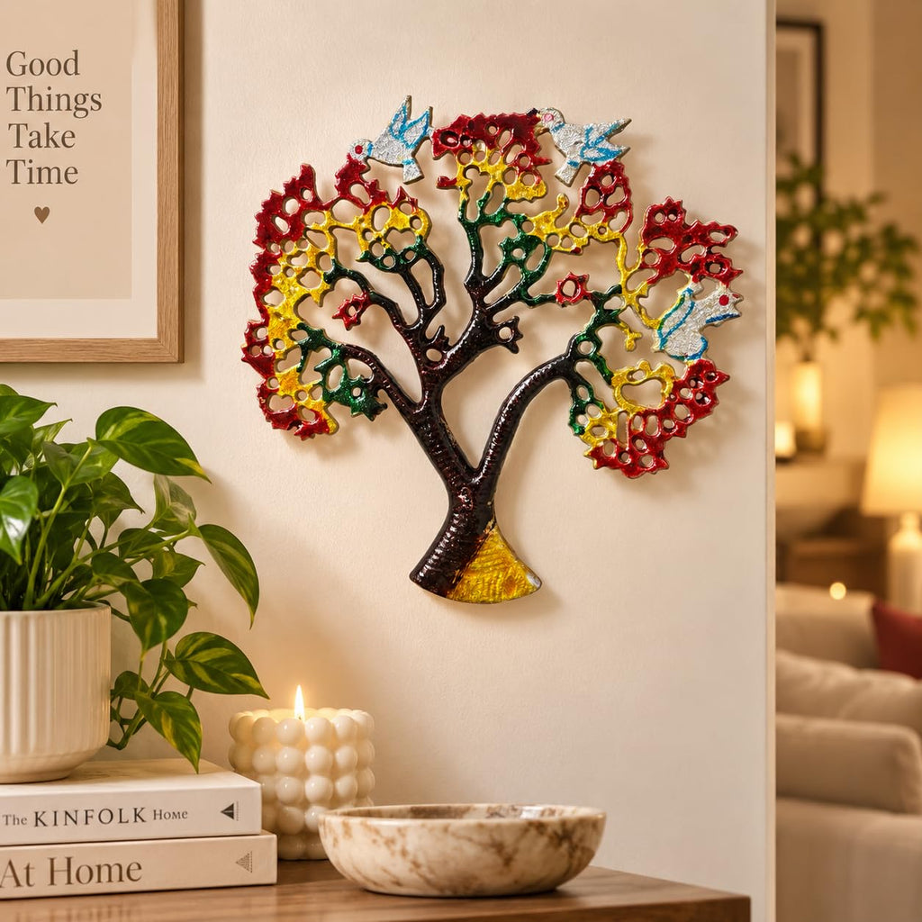 Tree of Life Metal Wall Art with Birds – view 2