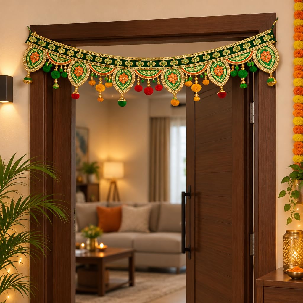 Traditional Diwali Toran Door Hanging – view 5