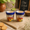 Ceramic Cutting Chai Kulhad Set of 2