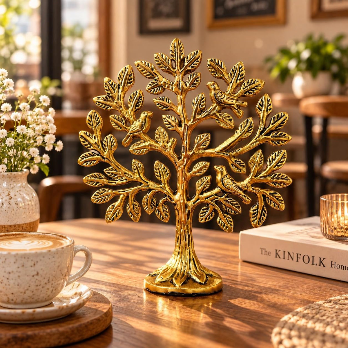 Tree of Life Metal Figurine with Birds – view 4