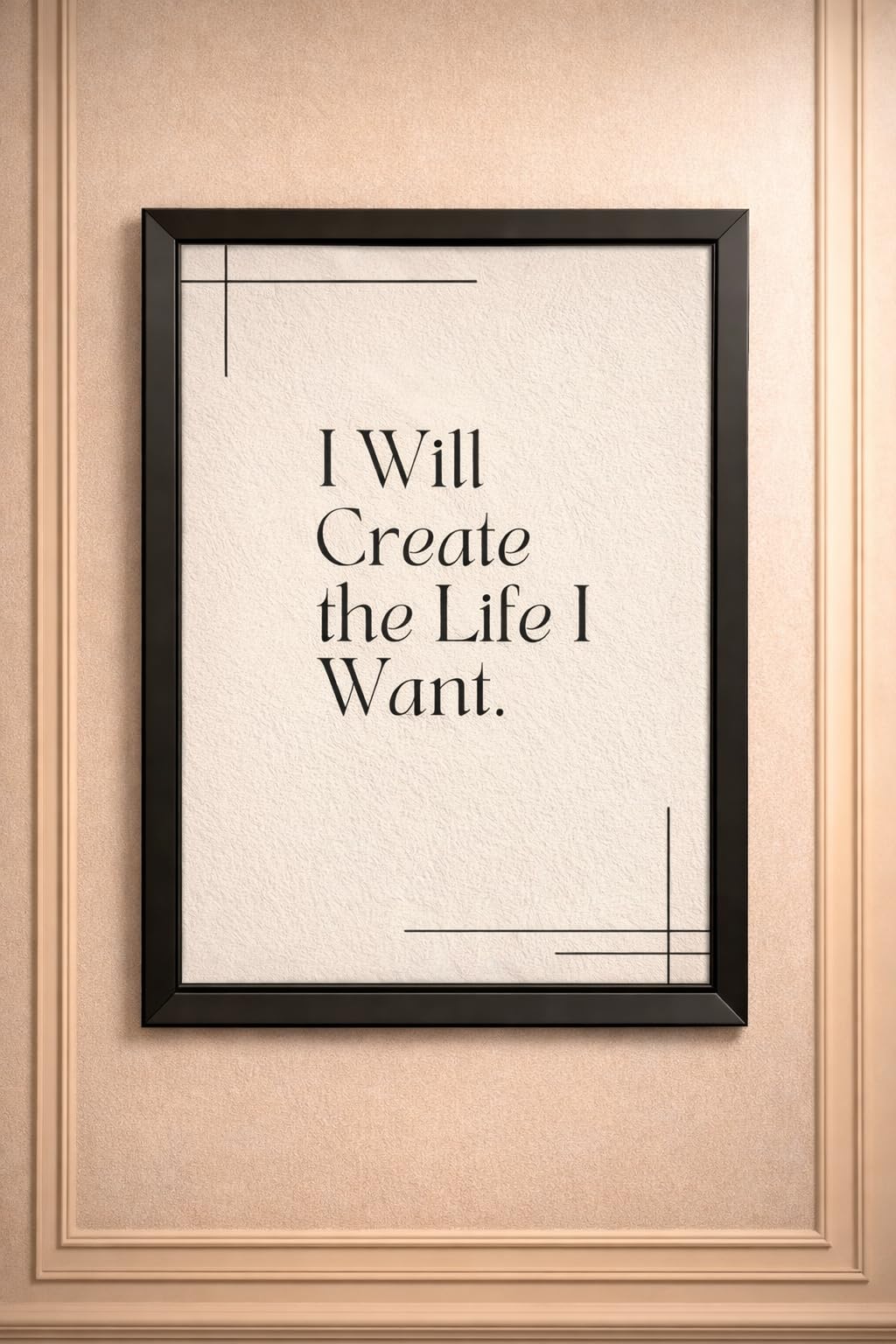 Manifested Decor Motivational Wall Art, Framed Poster, It's Already Mine Quote, City Sunrise Theme, Inspirational Decor