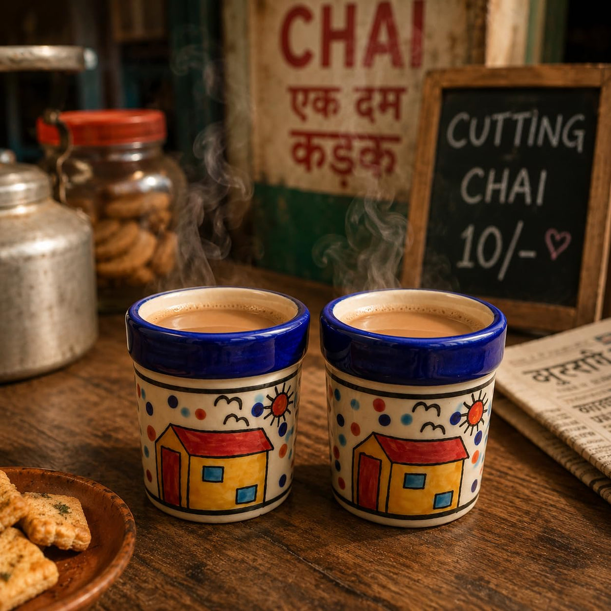 Ceramic Cutting Chai Kulhad Set of 2 – view 2