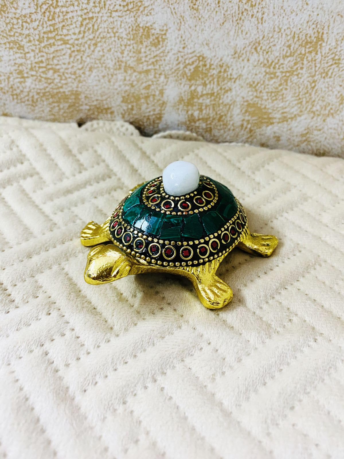 Manifested Decor Turtle, Good Luck for Home, Feng Shui Tortoise, Showpiece for Good Luck, Turtle Vastu Gift for Career and Luck, Home Decoration (Brown)