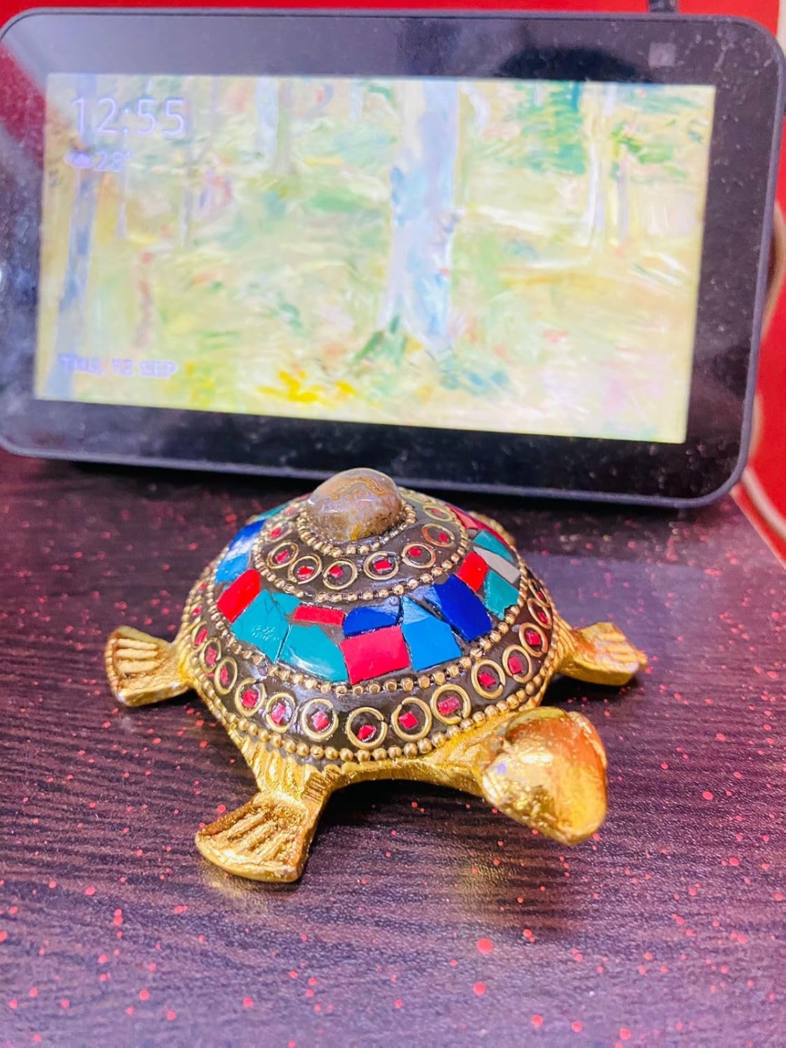 Manifested Decor Turtle, Good Luck for Home, Feng Shui Tortoise, Showpiece for Good Luck, Turtle Vastu Gift for Career and Luck, Home Decoration (Brown)