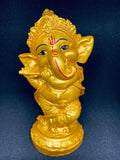 Polyresin Lord Ganesha Idol Playing Bansuri God Ganesha Figurine Sculpture for Home Entrance Ganesh Chaturthi Bal Ganesh Murthi Bansuri Ganesh Statue