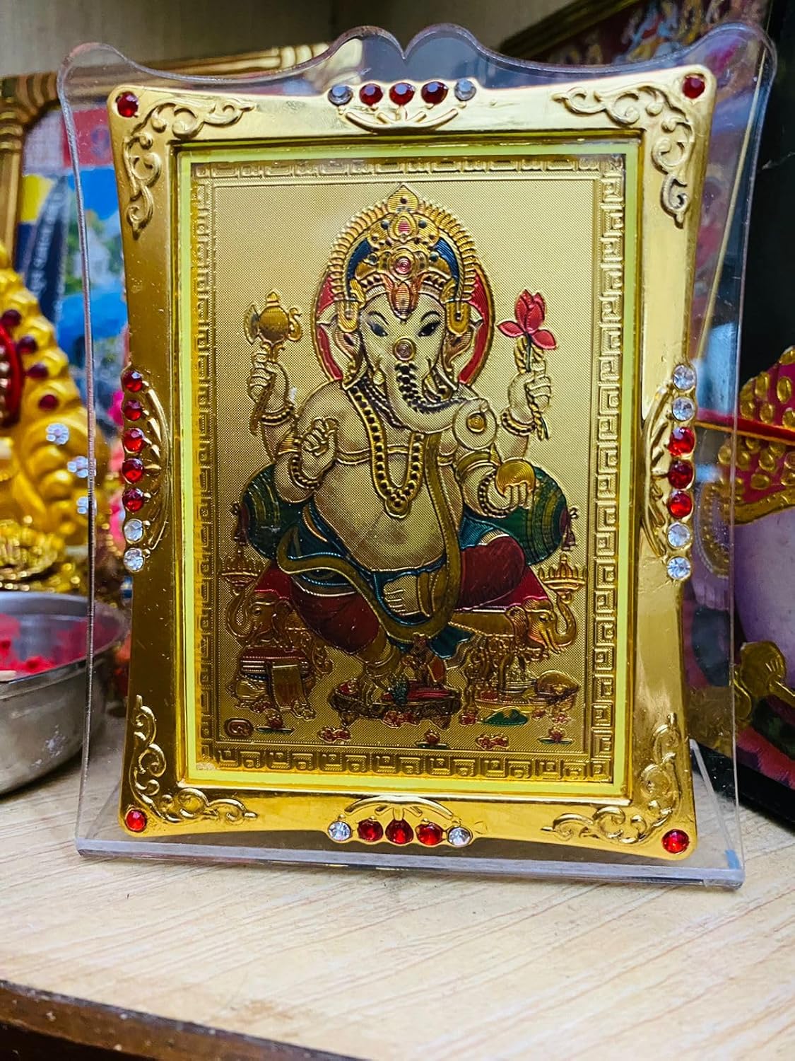 Manifested Decor Ganesha Idol Car Dashboard, Ganesha Idol for Home Decor, Ganesh Ji Murti for Home Decor Puja, Lord Ganesh Statue, Gift for Office Desk, Puja Room Figurine