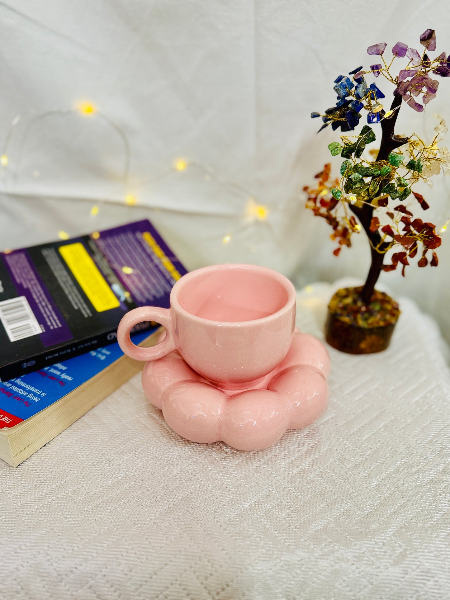 Manifested Decor Home Decor Cloud-Shaped Ceramic Coffee Mug, Pink, Modern Design | Ideal for Gifts | Birthday, Wedding, Anniversary