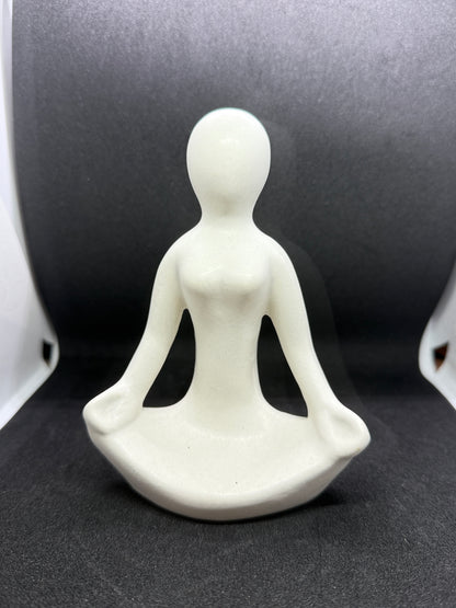 Manifested Decor Yoga Figurine Set – Minimalist Resin Meditation Statues | Modern Zen Decor for Home, Office, Shelf & Gift | Serenity & Mindfulness Sculpture (3-Piece Set)