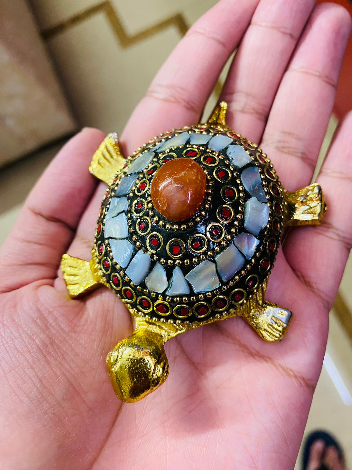Manifested Decor Turtle, Good Luck for Home, Feng Shui Tortoise, Showpiece for Good Luck, Turtle Vastu Gift for Career and Luck, Home Decoration