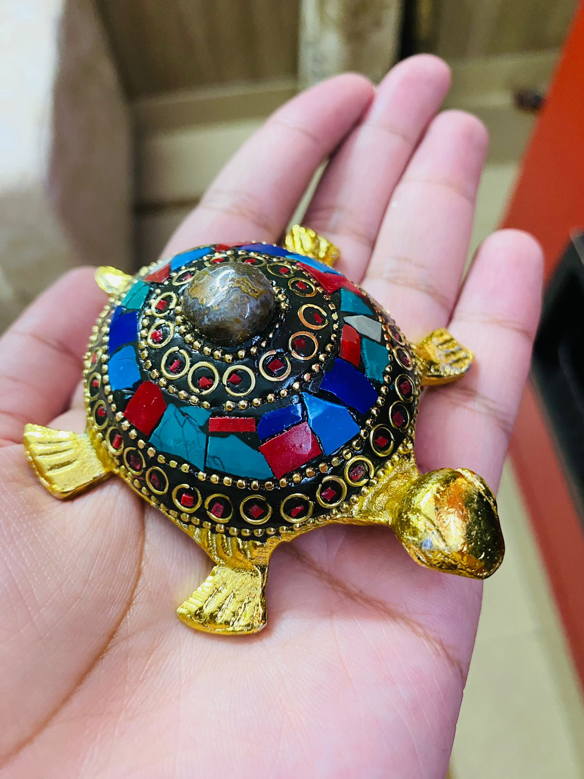 Manifested Decor Turtle, Good Luck for Home, Feng Shui Tortoise, Showpiece for Good Luck, Turtle Vastu Gift for Career and Luck, Home Decoration