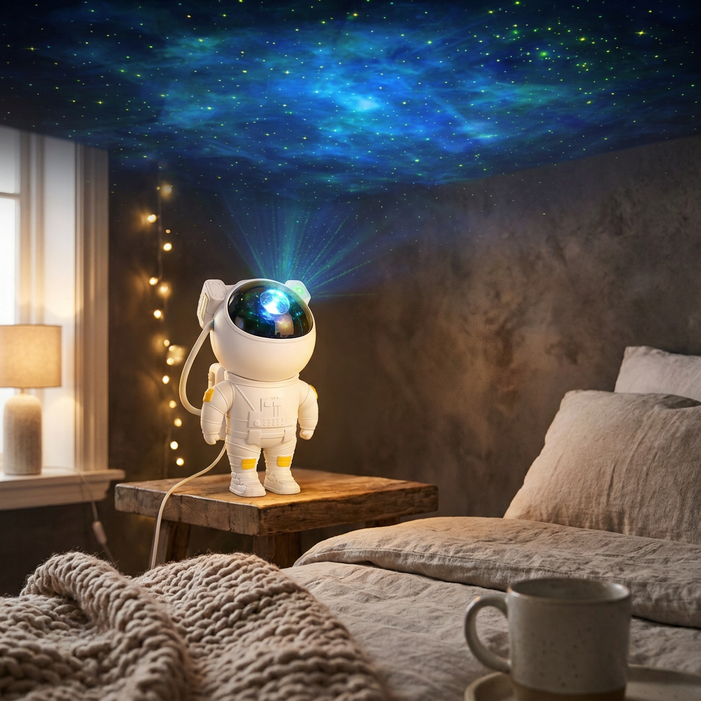 Manifested Decor Astronaut Light Projector, Galaxy Star Projector with Remote Co – lifestyle